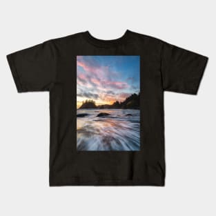 Sunset at a Rocky California Beach Kids T-Shirt